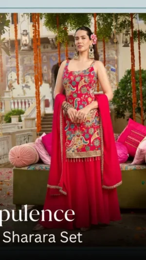 Sharara Set Pink - 2XL